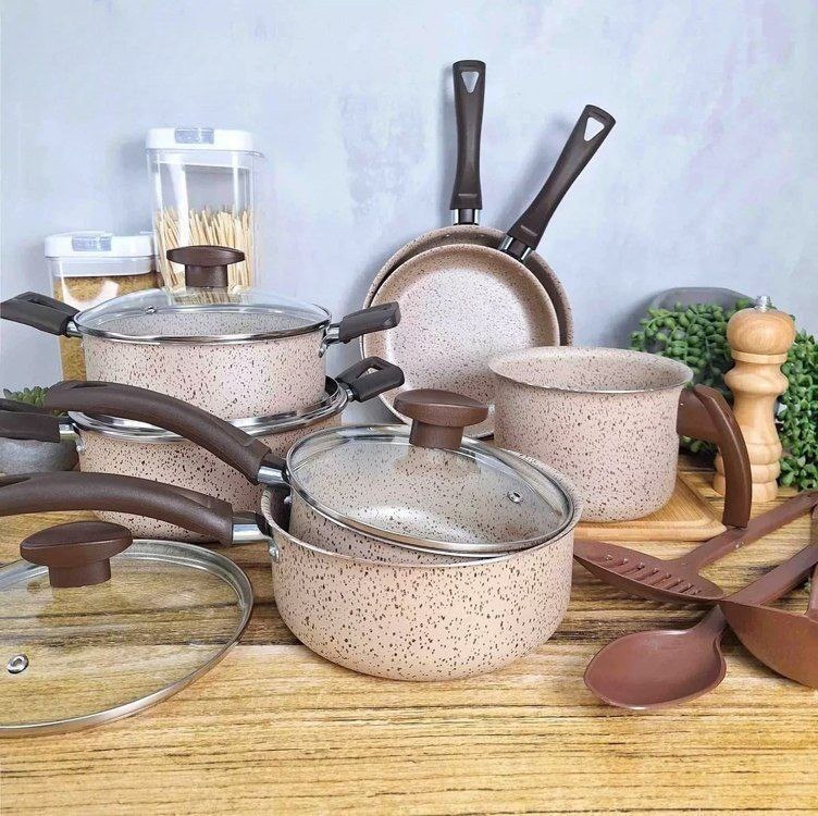 Conjunto De Panelas Antiaderente 10 Peças Coffee Cappuccino Imperial