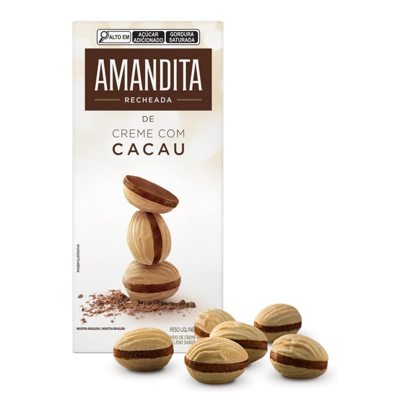 Wafer Recheado Amandita Sabor Chocolate 200g