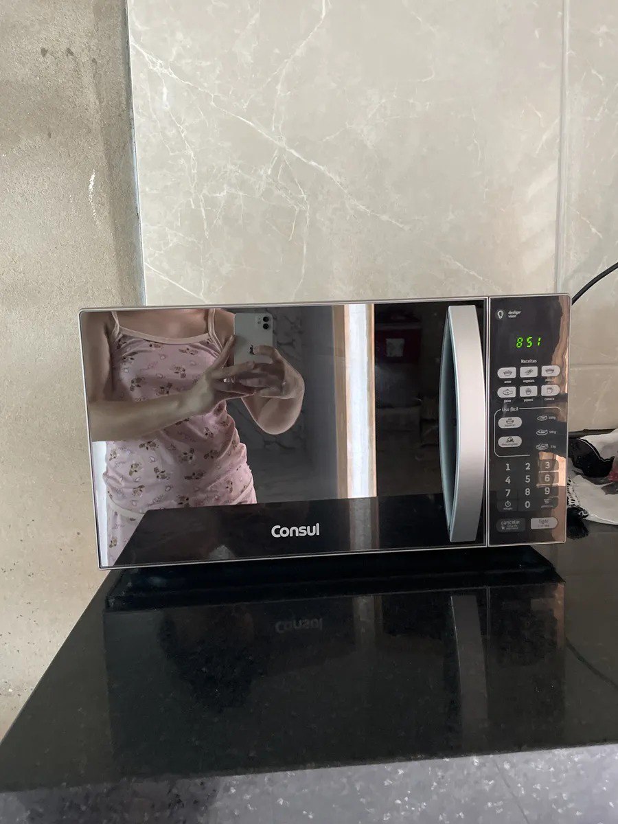 Micro-ondas Cm020bf 20 Litros Espelhado Com Função Descongelar Cor Cinza E Inox Consul 127v