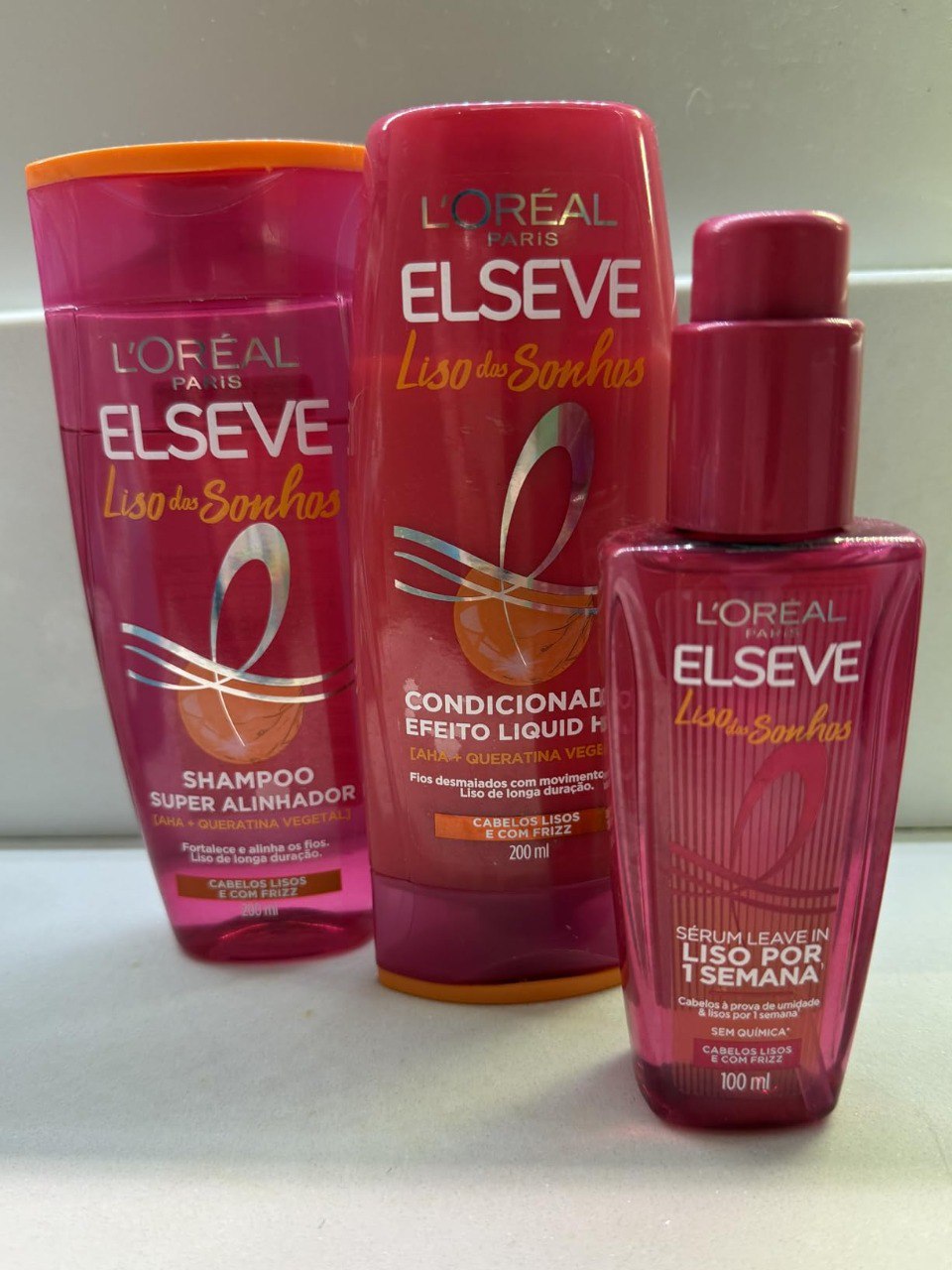 L'Oréal Paris Elseve Liso dos Sonhos Kit Shampoo, Condicionador e Sérum