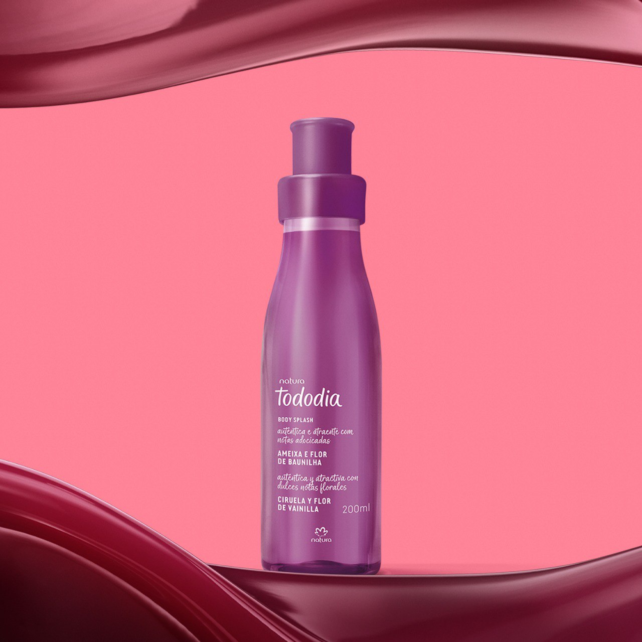 Body Splash Desodorante Colônia Tododia Ameixa e Flor de Baunilha 200 ml