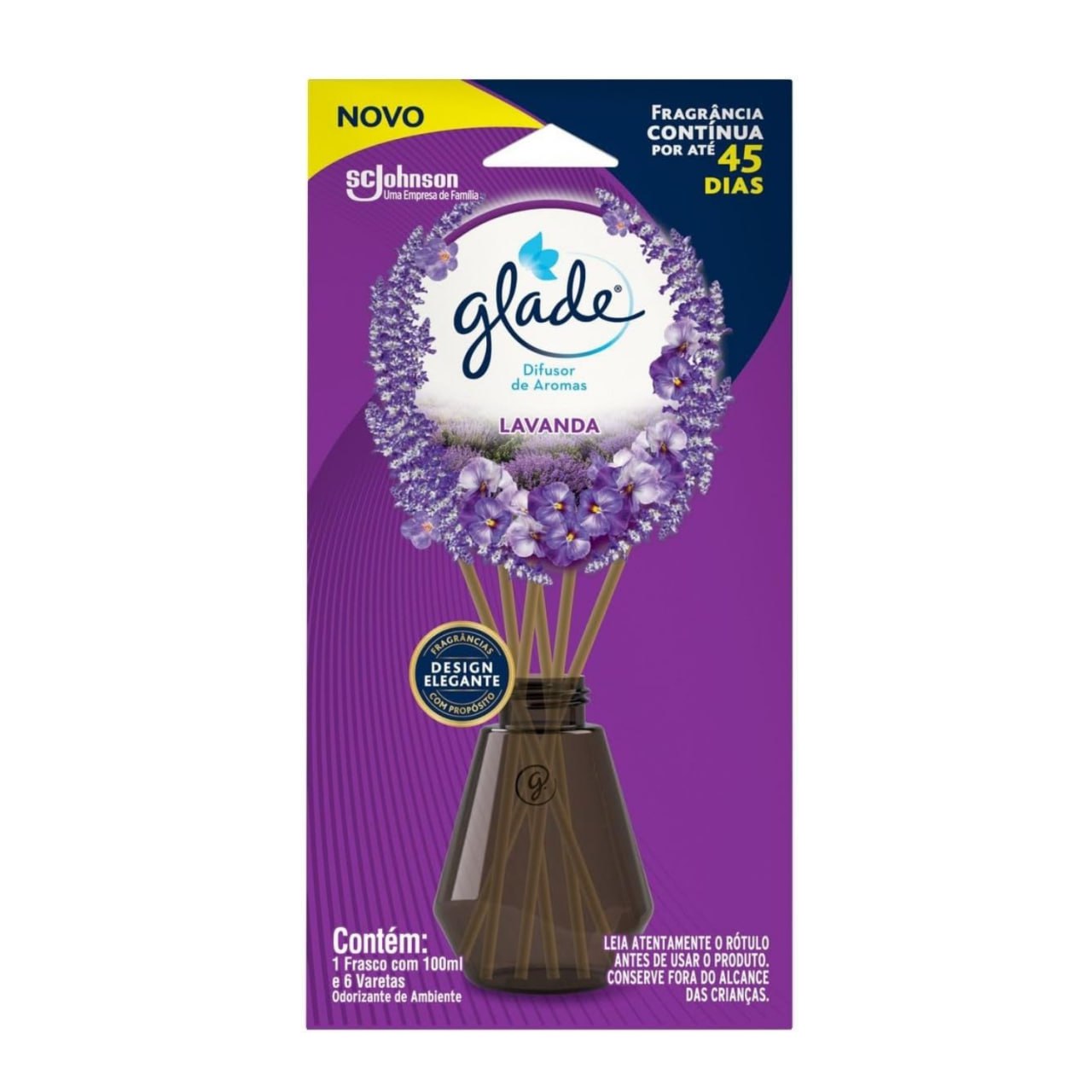 Glade Difusor de Ambiente, Lavanda, 6 Varetas, 100ml