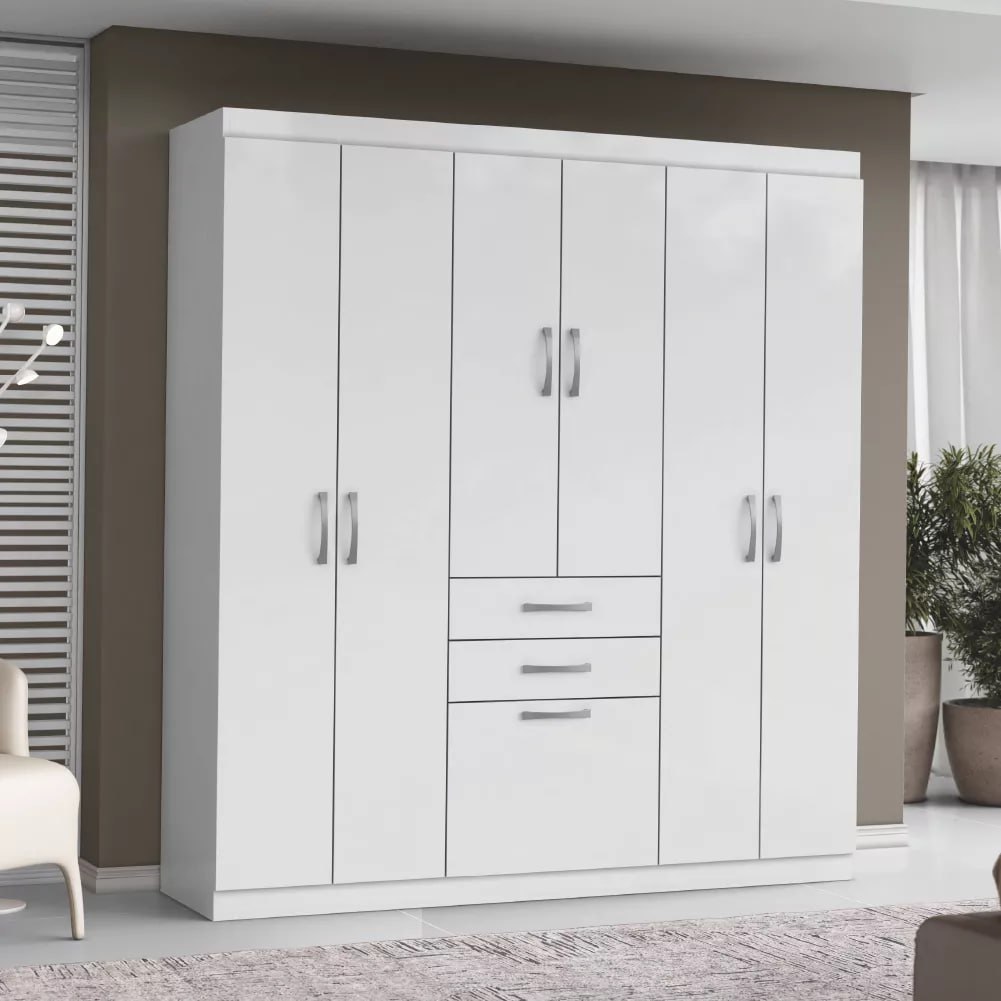 Guarda Roupas Casal 7 Portas 2 Gavetas Lisboa Aramóveis