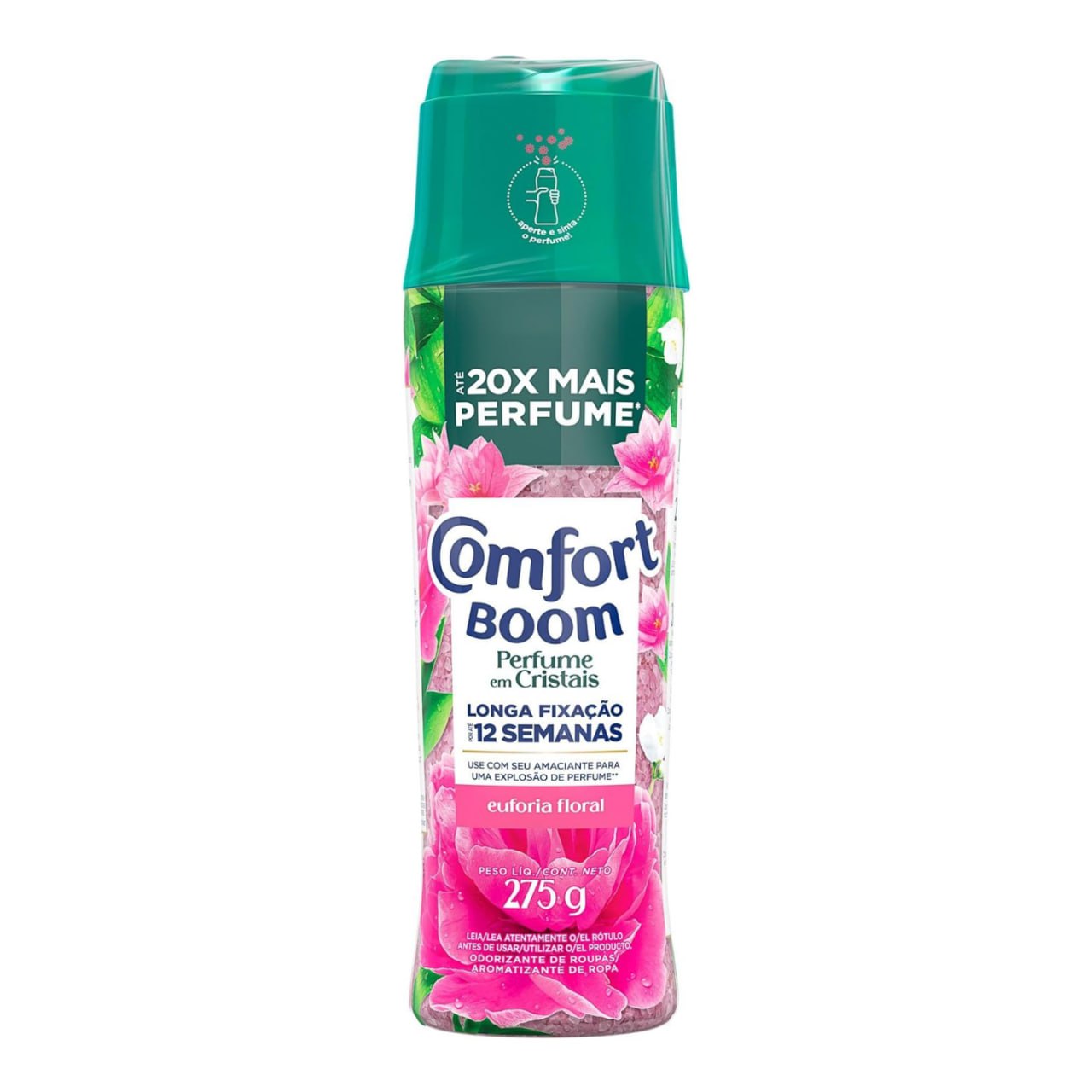 Comfort Boom Odorizador de Roupas Cristais de Perfume Euforia Floral 275gr