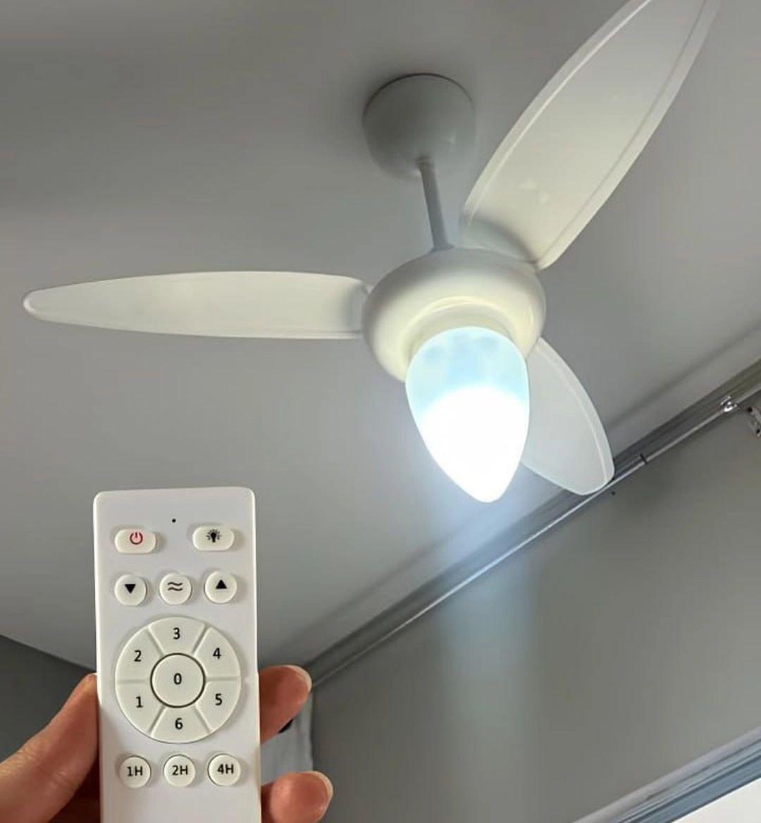 Ventisol Ventilador de teto wind br 3p inj branco c/r inverter bivolt