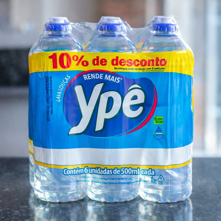 Ypê Pack Detergente Clear 500ml (6 unidades)