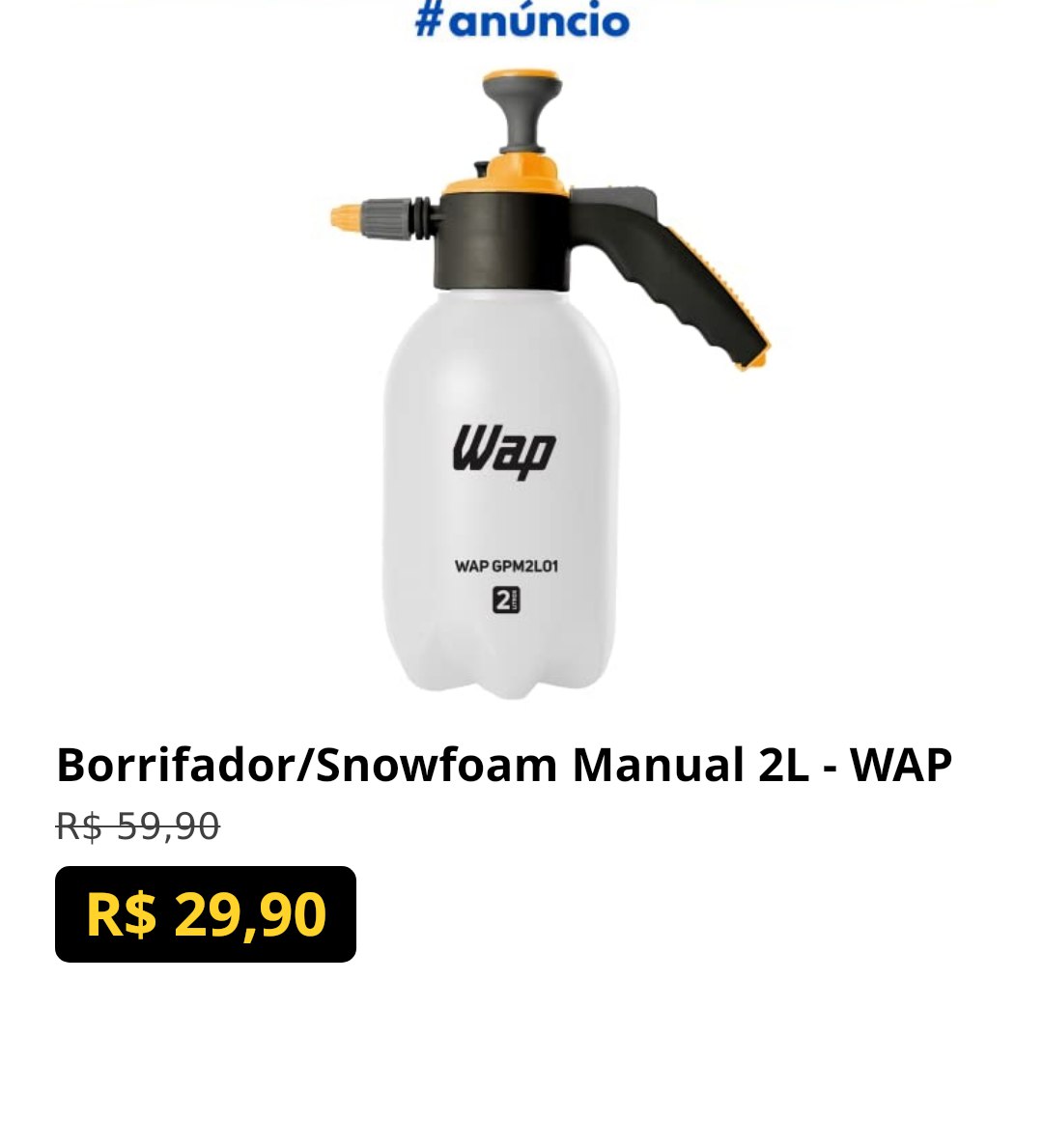 Borrifador/Snowfoam Manual 2L - WAP