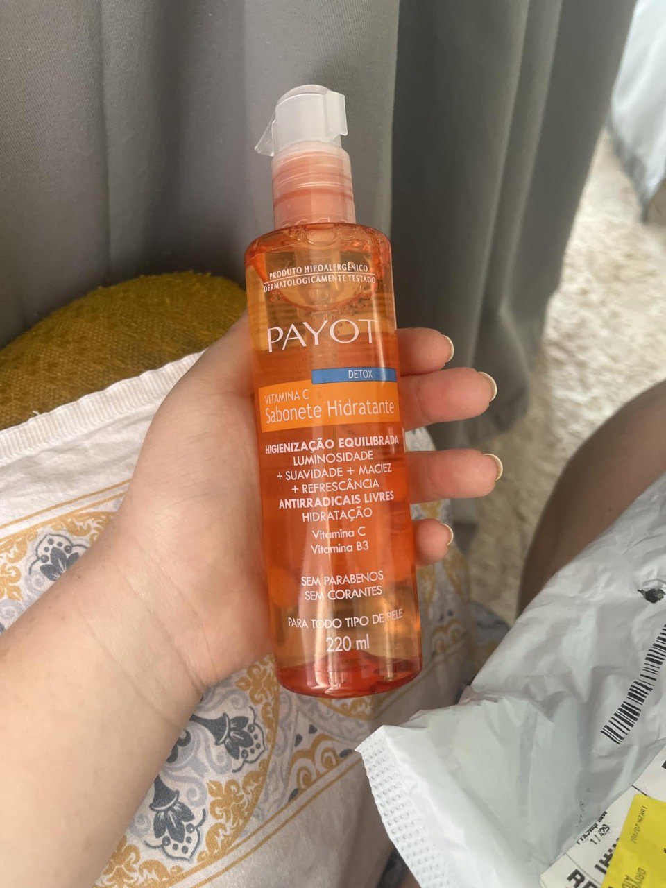PAYOT Sabonete Liquido Detox, Vitamina C, 220 Ml