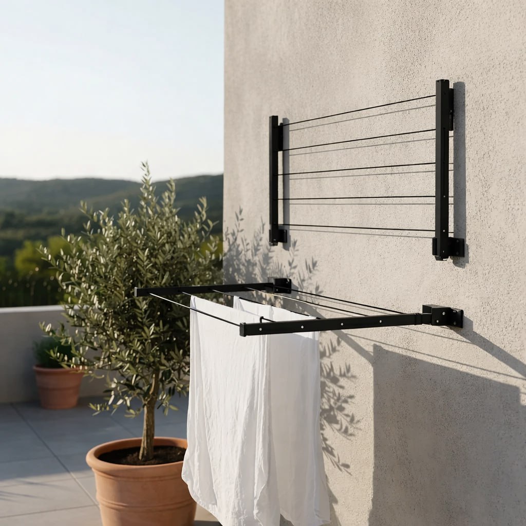 Varal Reforçado De Roupa 60 Kg Dobrável Para Parede Fortmaq