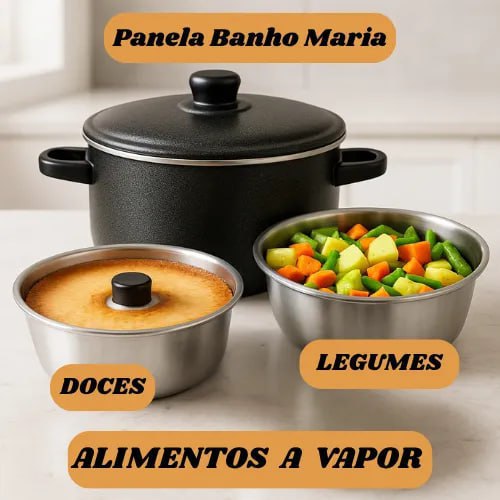 Panela Multi Uso 3x1 Forma De Pudim Legumes Cuscuz A Vapor