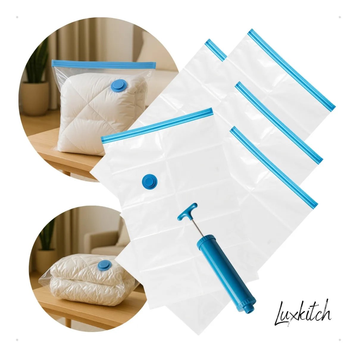 Kit 10 Saco A Vacuo Viagem Mala Organizador