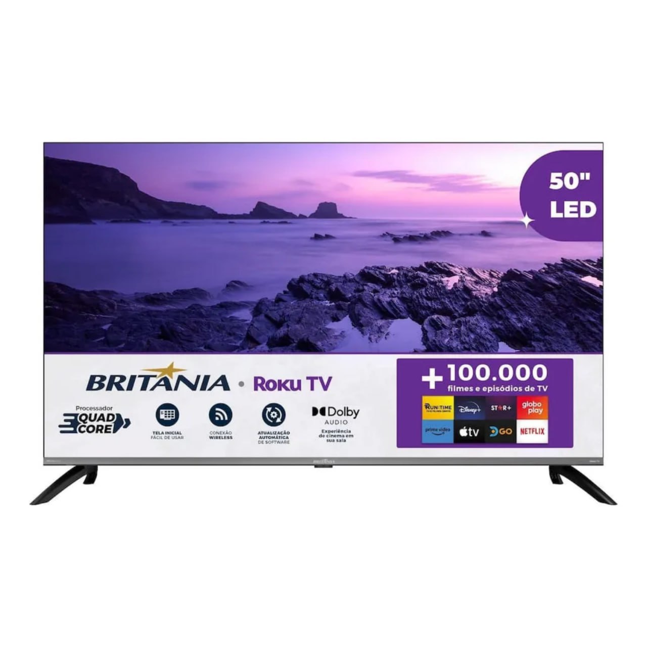 Smart Tv 50 4k Uhd B50cra Roku Tv Hdr10 Dolby Audio Britânia