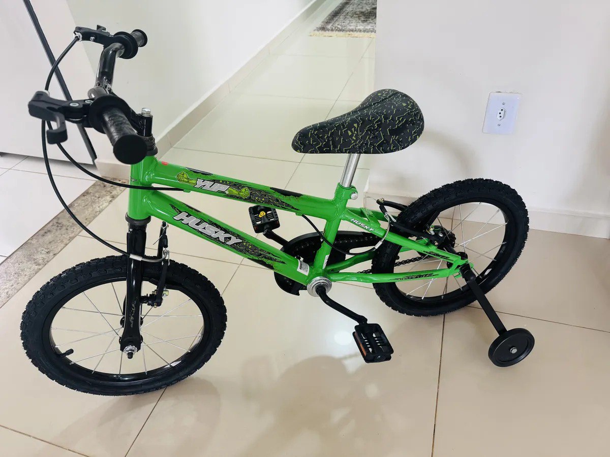 Bicicleta Infantil Masculina Aro 16 Hulk Verde Menino Alumínio Husky