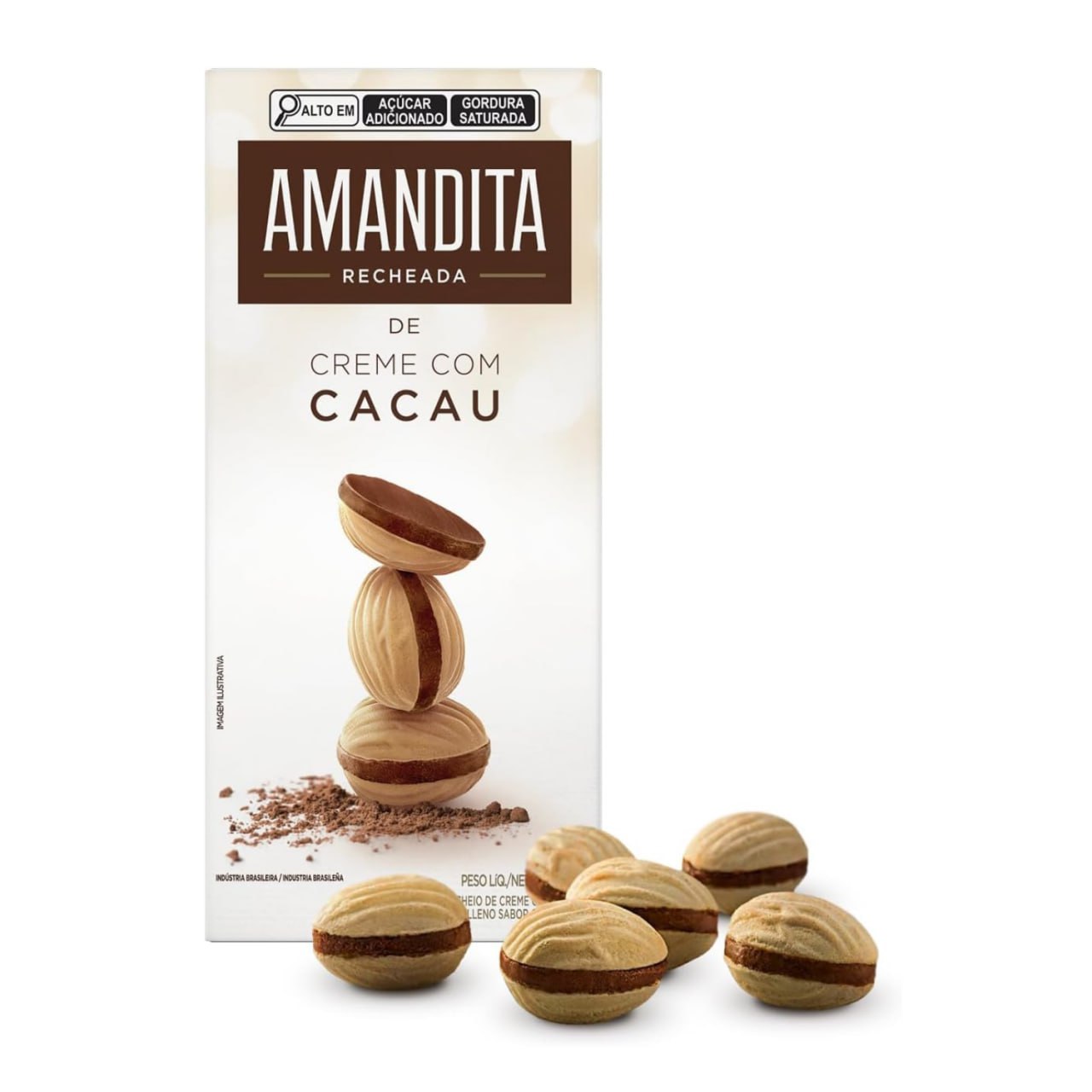 Wafer Recheado Amandita Sabor Chocolate 200g
