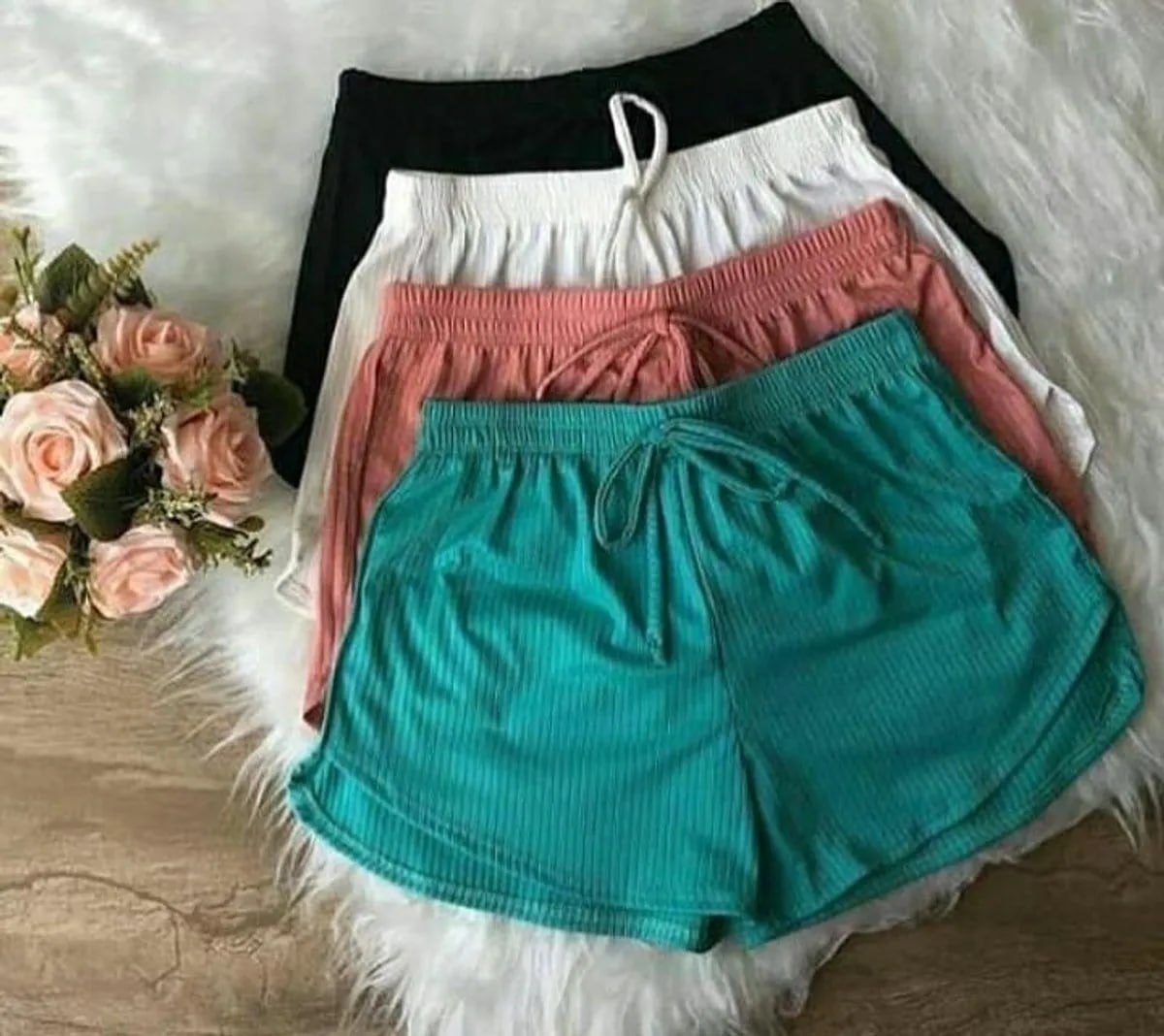 Kit 3 Short Feminino Academia