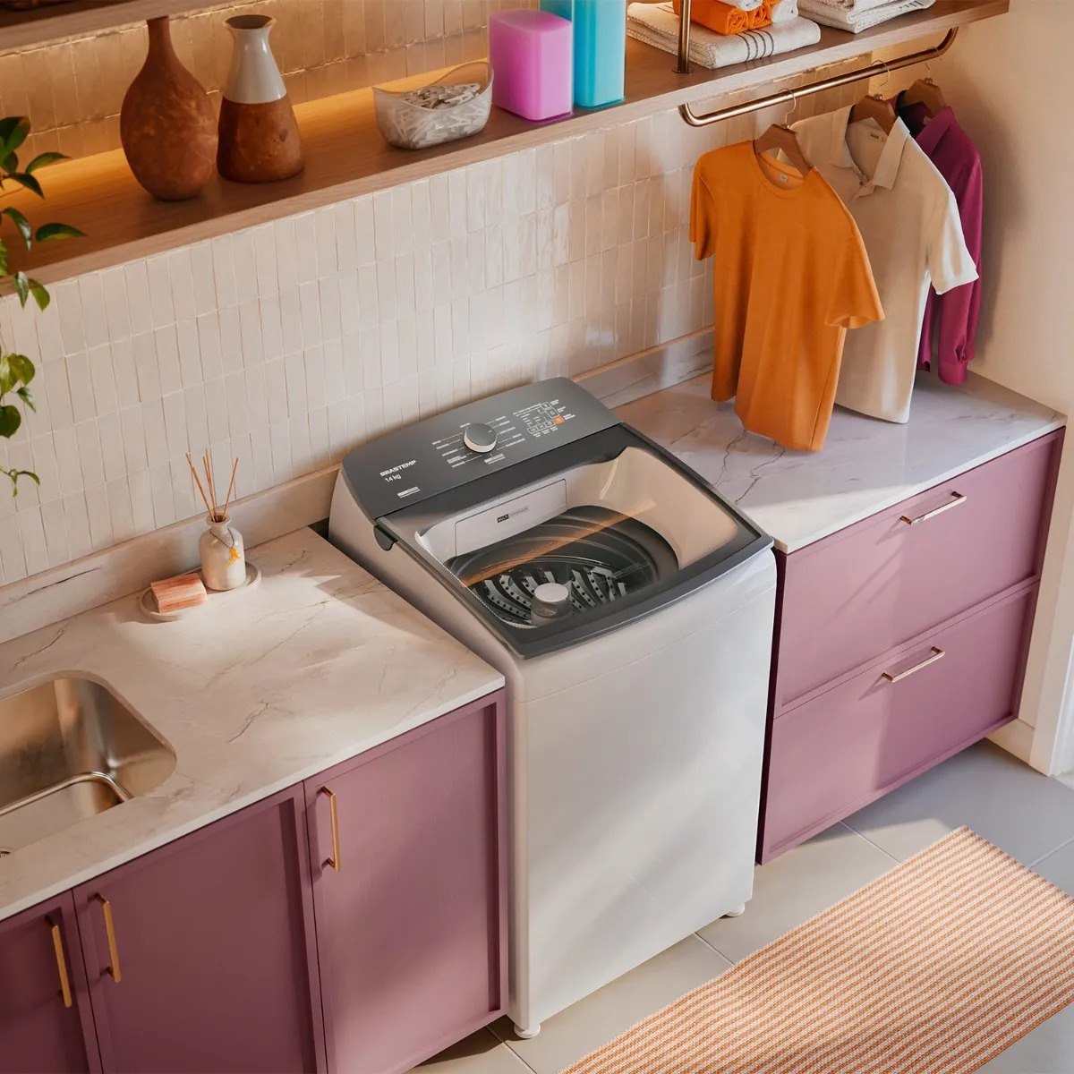 Máquina De Lavar Brastemp 14kg Branca Smart Sensor- Bwj14ab 127v