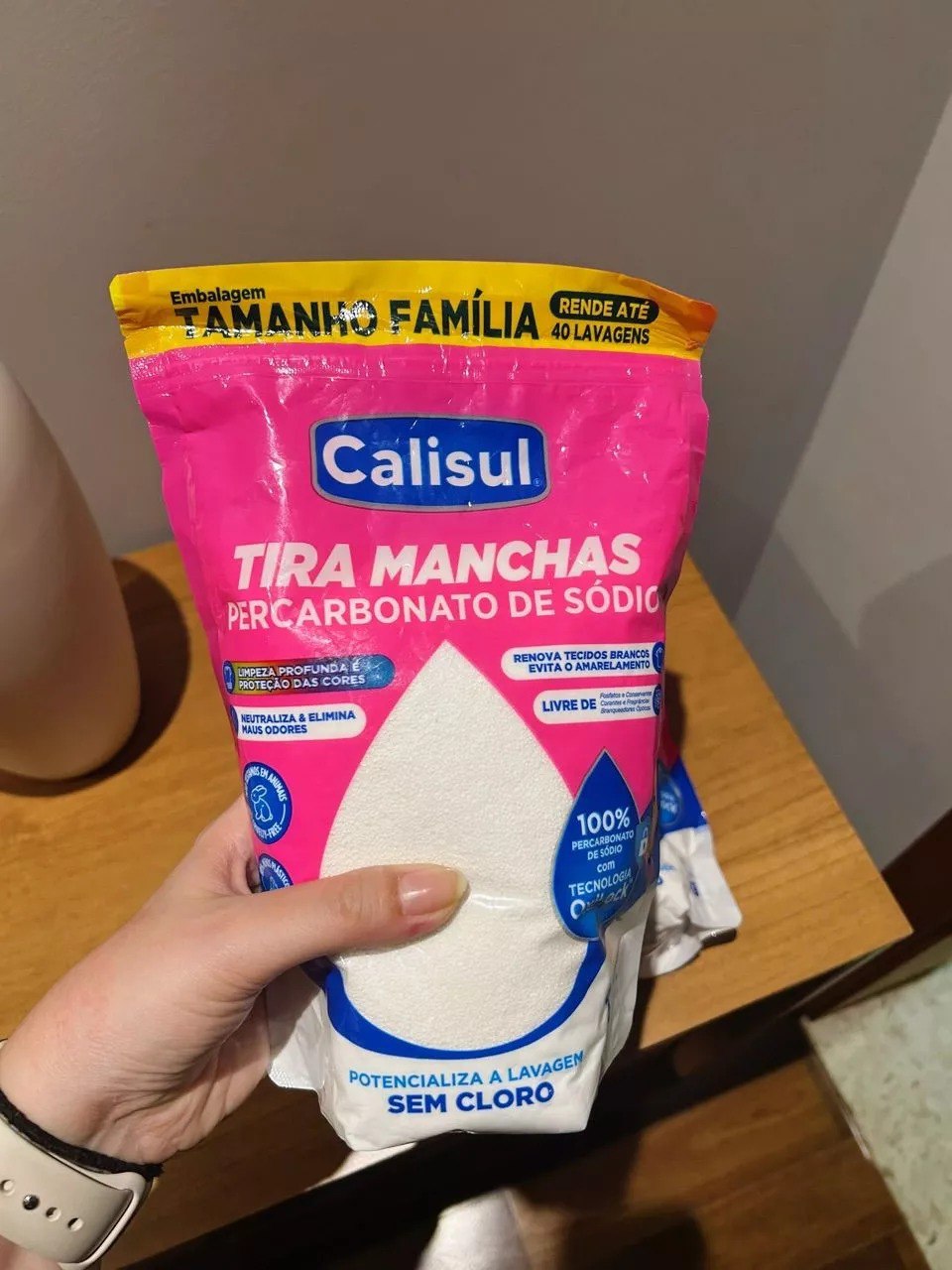 Percarbonato 100% Puro Tira Manchas Roupas Brancas e Coloridas 1kg