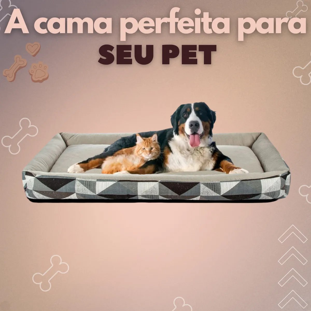 Cama Pet Porte Grande Espaçosa Confortável 100% Lavável