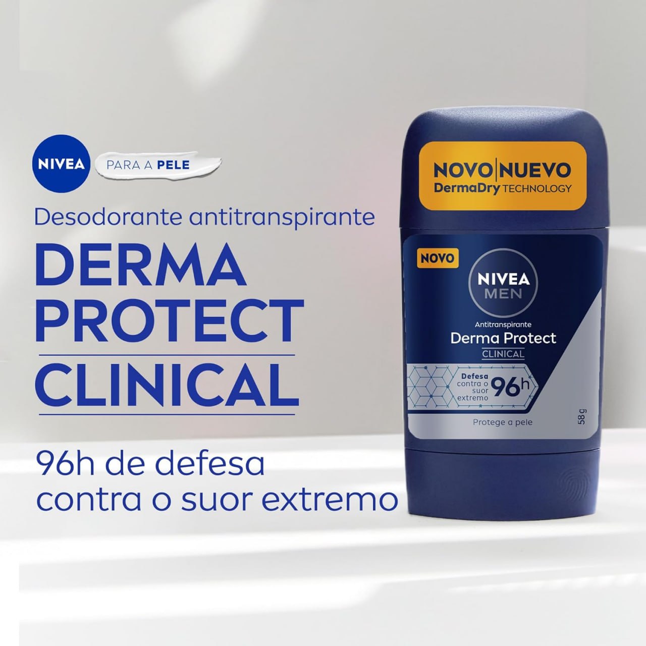 NIVEA MEN Desodorante Antitranspirante Stick Derma Protect Clinical 58g