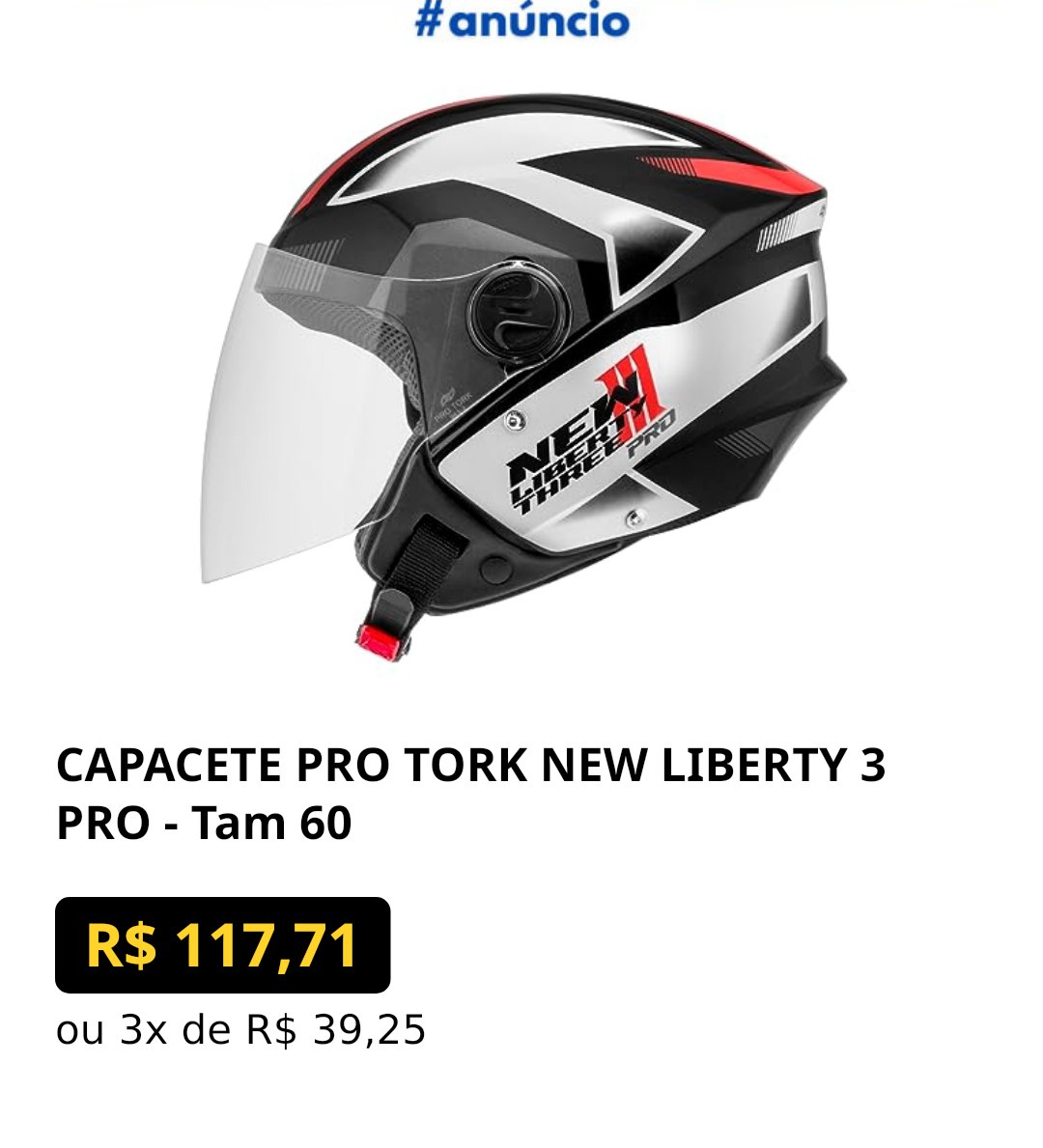 CAPACETE PRO TORK NEW LIBERTY 3 PRO - Tam 60