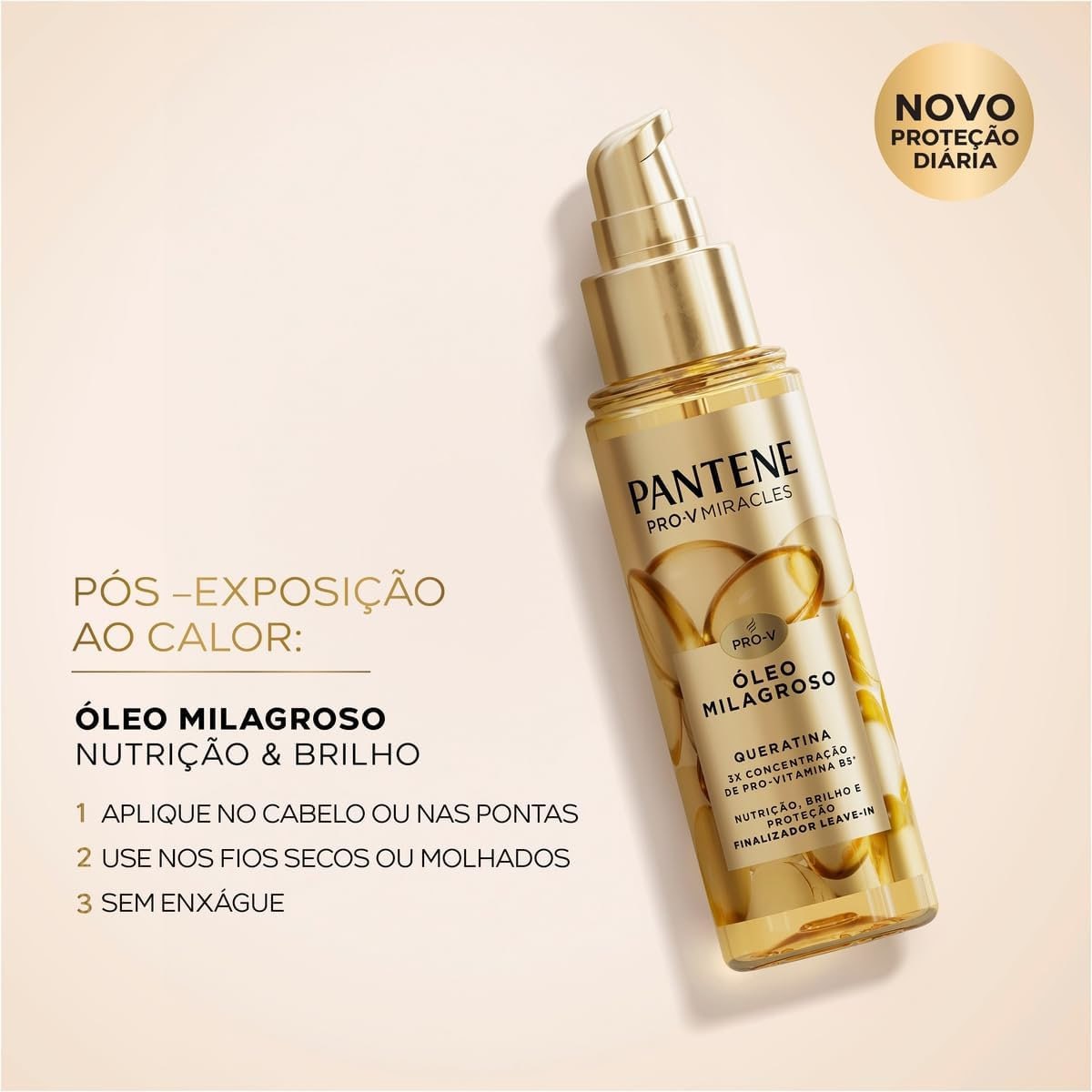 Pantene Pro-V Miracles Óleo Capilar Milagroso Queratina Nutrição, Brilho E Proteção 95ml