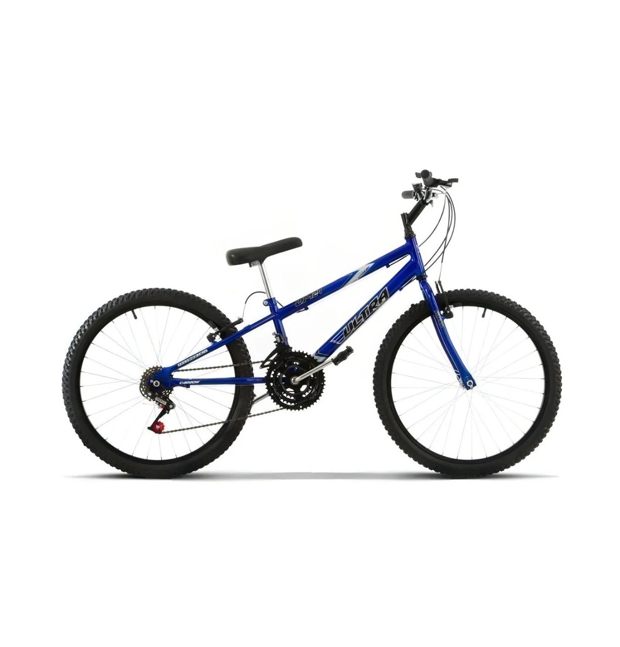 Bicicleta Urban Masculina Ultra Bikes Bike Rebaixada Aro 24 18 Marchas 2024 Tamanho Do Uadro 15 - Azul