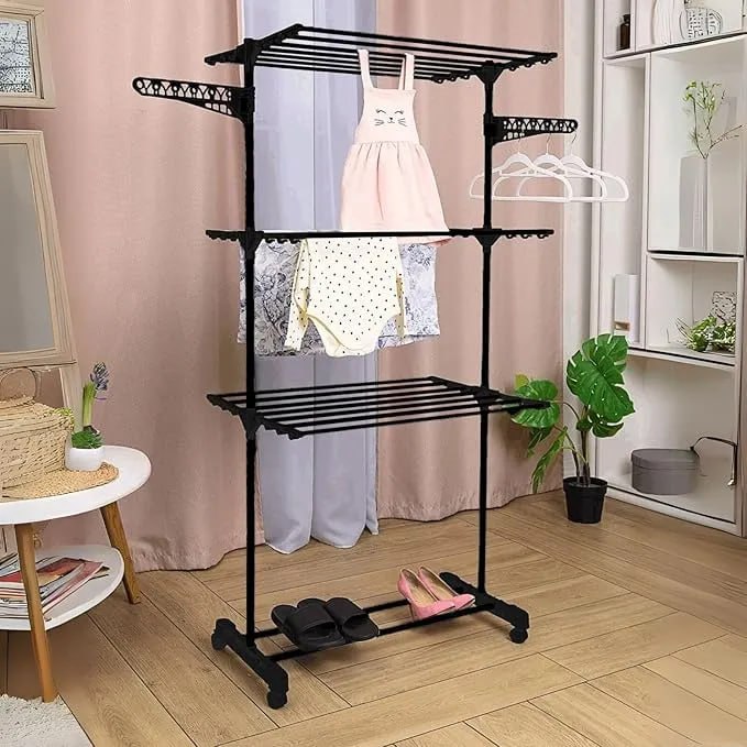 Varal De Chão Epsilon Varal De Roupas 3 Andares Dobrável Grande