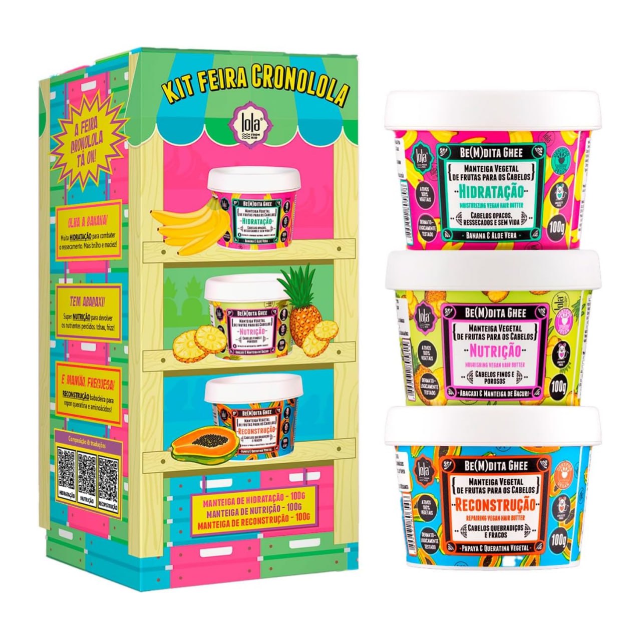 Kit Cronograma Capilar Be(m) dita Ghee 3 Produtos