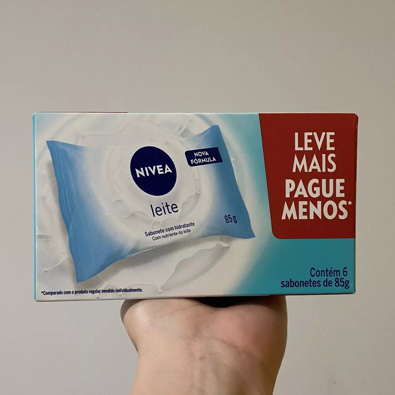 Kit NIVEA Sabonete em Barra Hidratante Leite 85g (6 unidades)