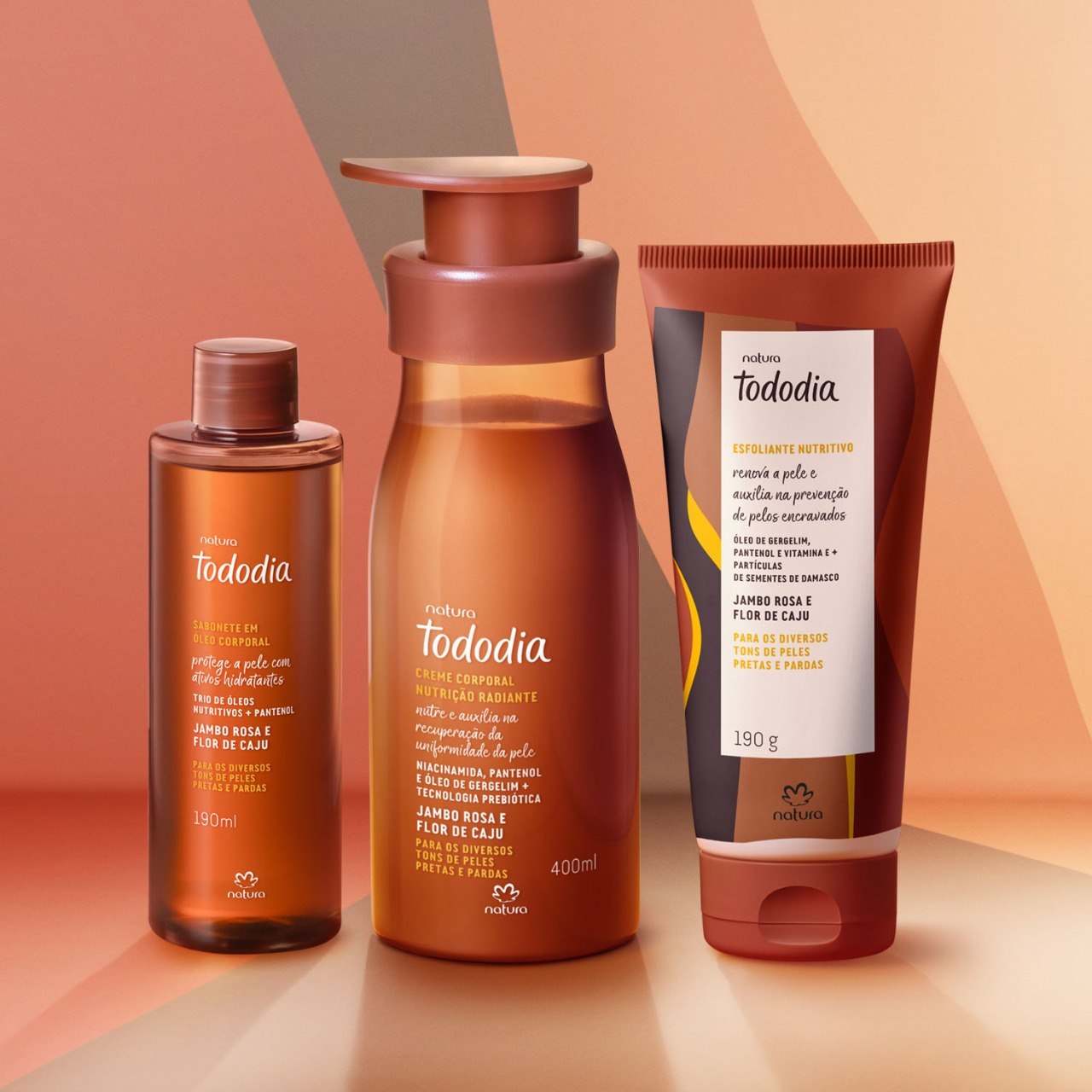 Kit Tododia Jambo Rosa e Flor de Caju Hidratação e Esfoliação