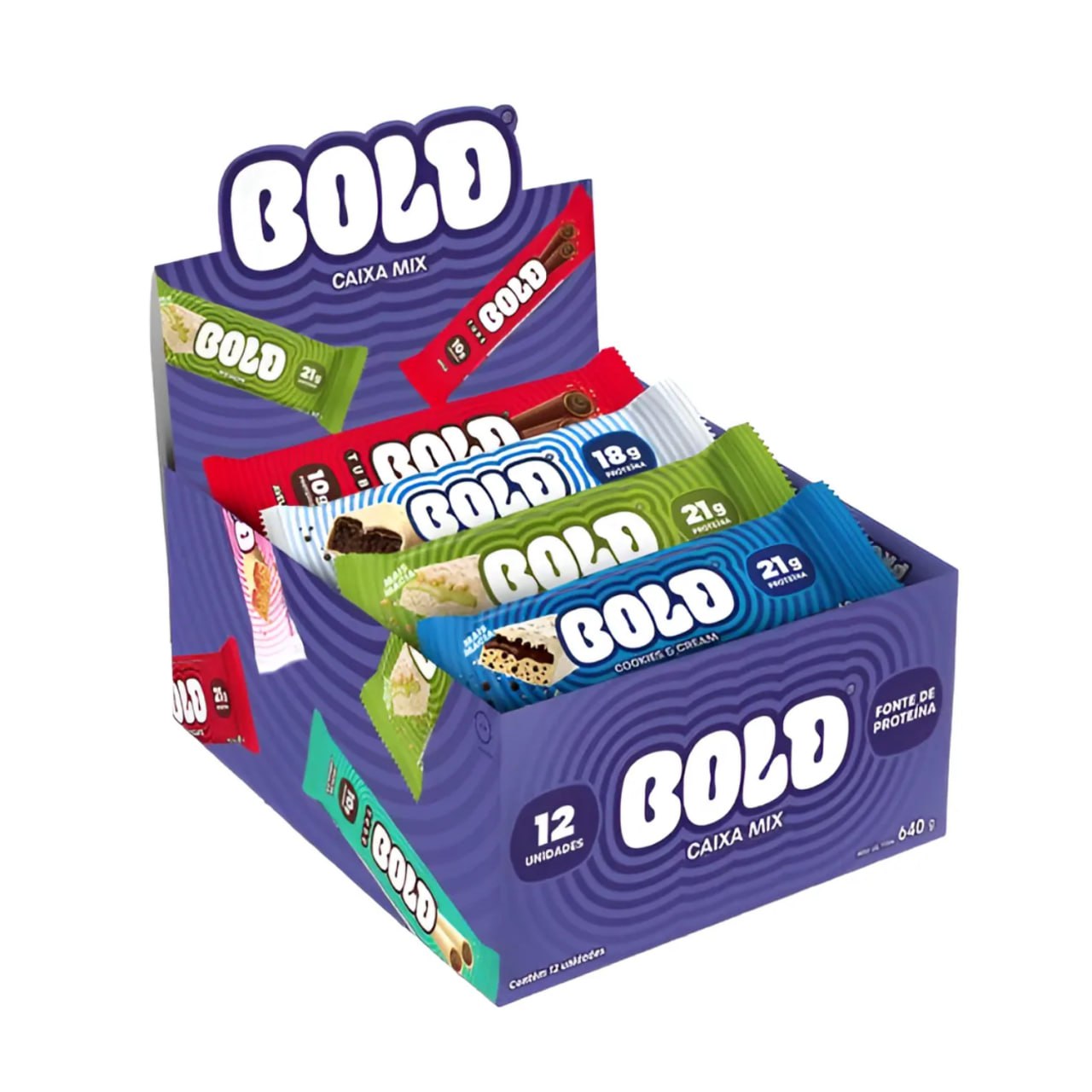 Barra De Proteína Bold Snacks Caixa Mix - Caixa Com 12 Unida Sabor Mista Misto