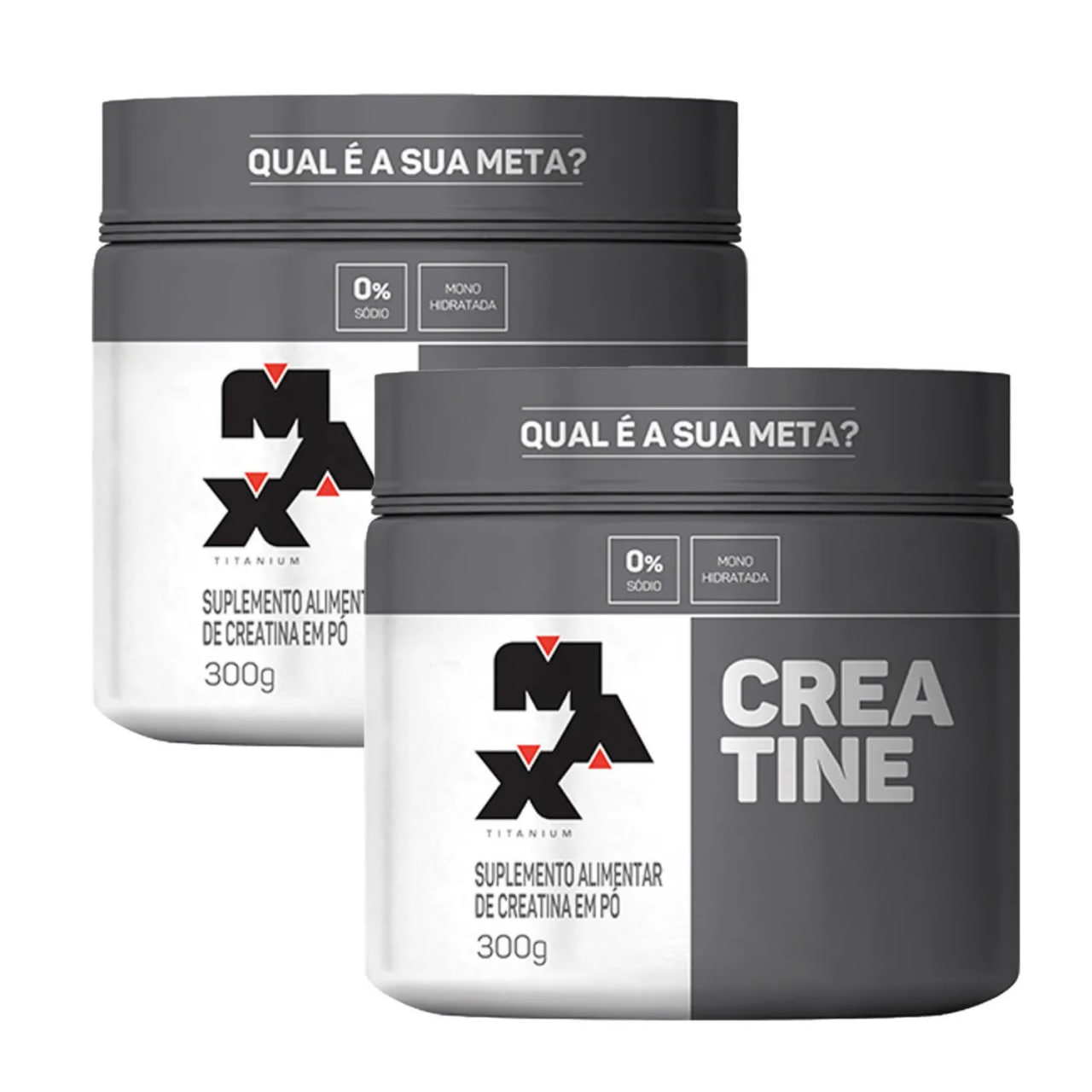 Kit 2x Creatina 300g Max Titanium Monohidratada Em Pó Sem Sabor