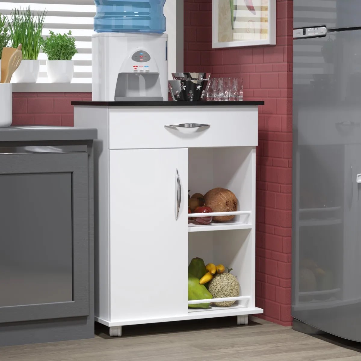 Armário Pequeno Multiuso Microondas Forno Elétrico