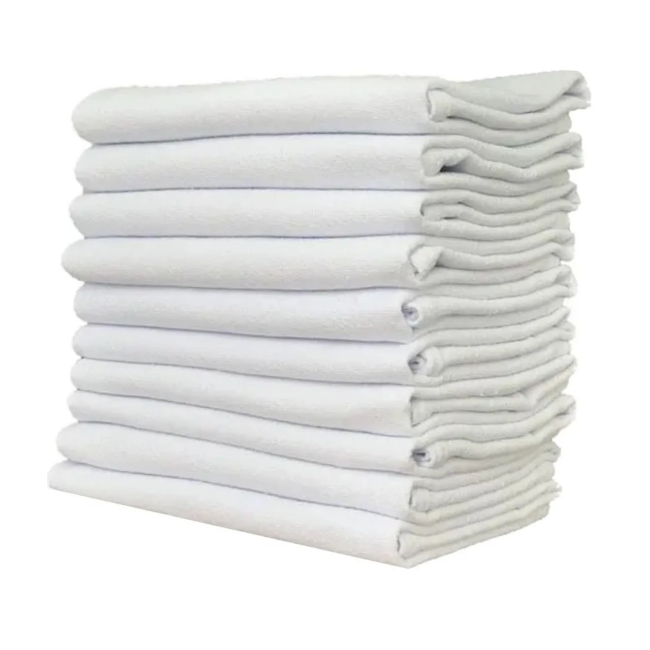 Kit 10 Panos De Prato Branco Liso 100% Algodão 66x41cm Pé De Galinha