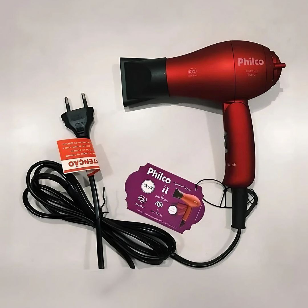 Secador De Cabelo Titanium Travel Philco 110v/220v Vermelho