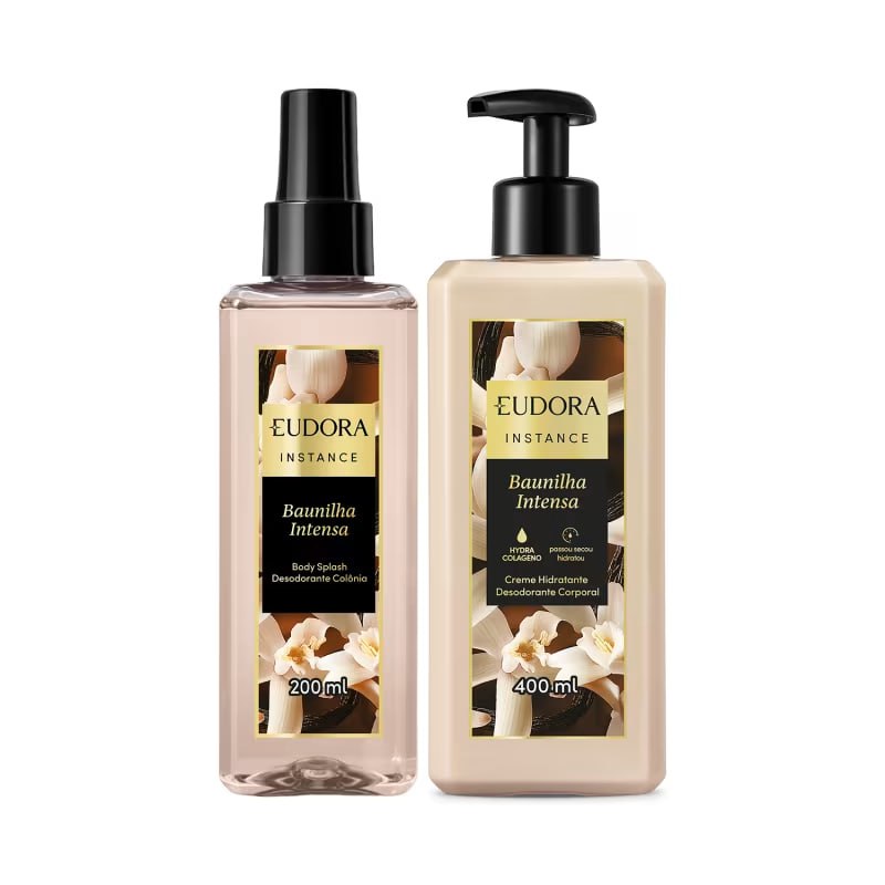 Combo Instance Baunilha Intensa: Hidratante Desodorante Corporal 400ml + Body Splash 200ml