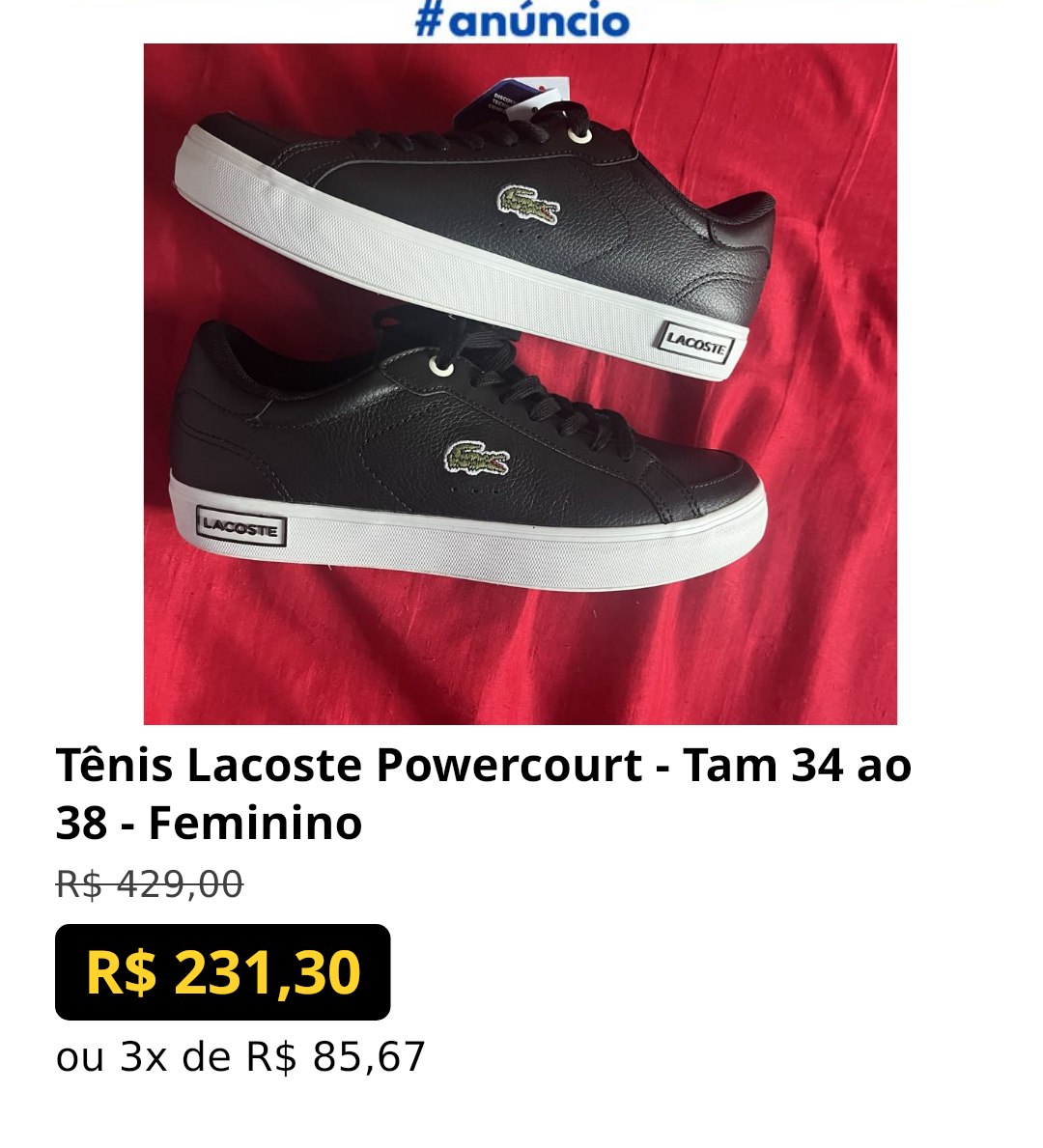 Tênis Lacoste Powercourt