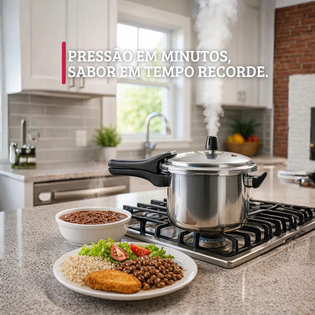 Panela De Pressão Fechamento Externo 4,5l Polido Nacional Polida