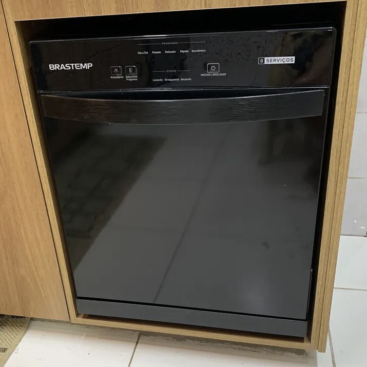 Lava Louças Brastemp 8 Serviços Preta - Blf08ae
