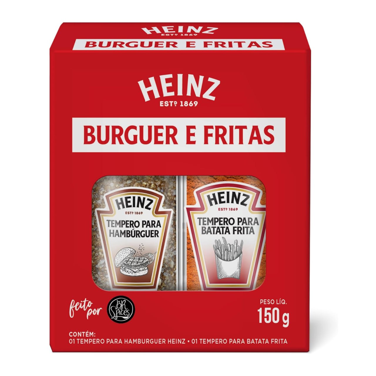 Heinz Kit Temperos para Hambúrguer e Batata 150g