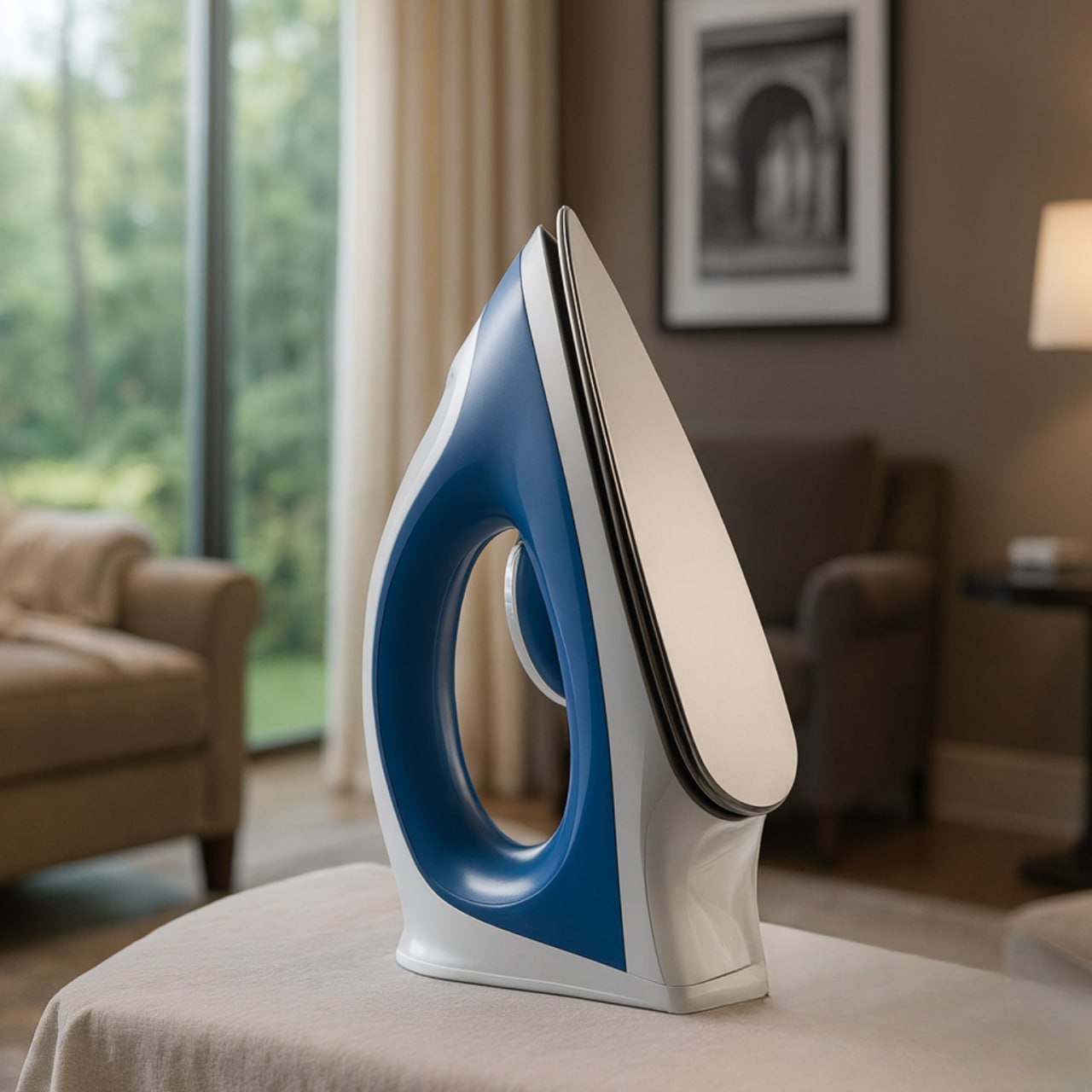 Ferro de Passar a Seco Iron Force Elgin Super Leve Branco e Azul Base Antiaderente 220V