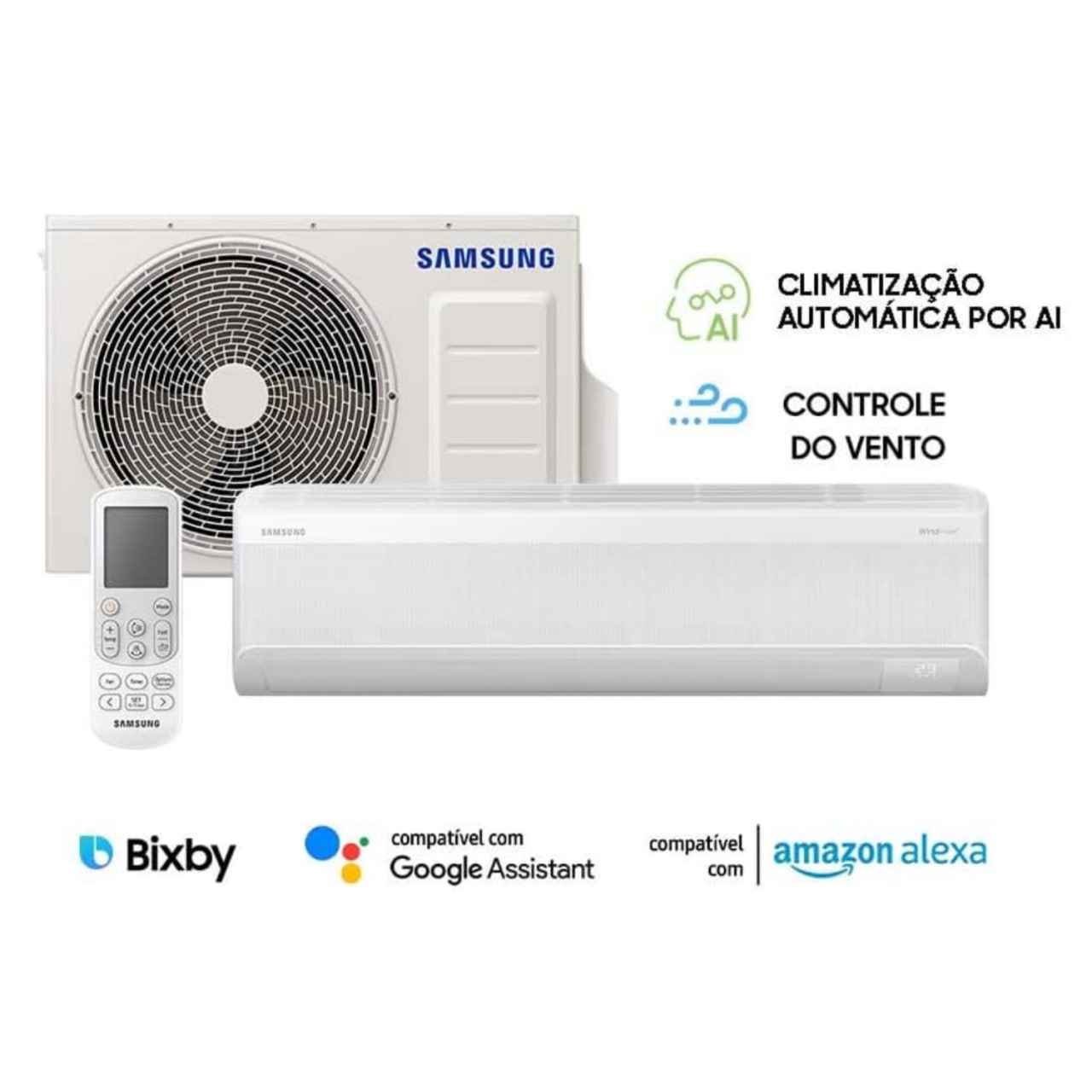 Samsung Ar-condicionado Split Inverter WindFree AI 24.000 BTUs Frio AR60F24D1AWNAZ Branco