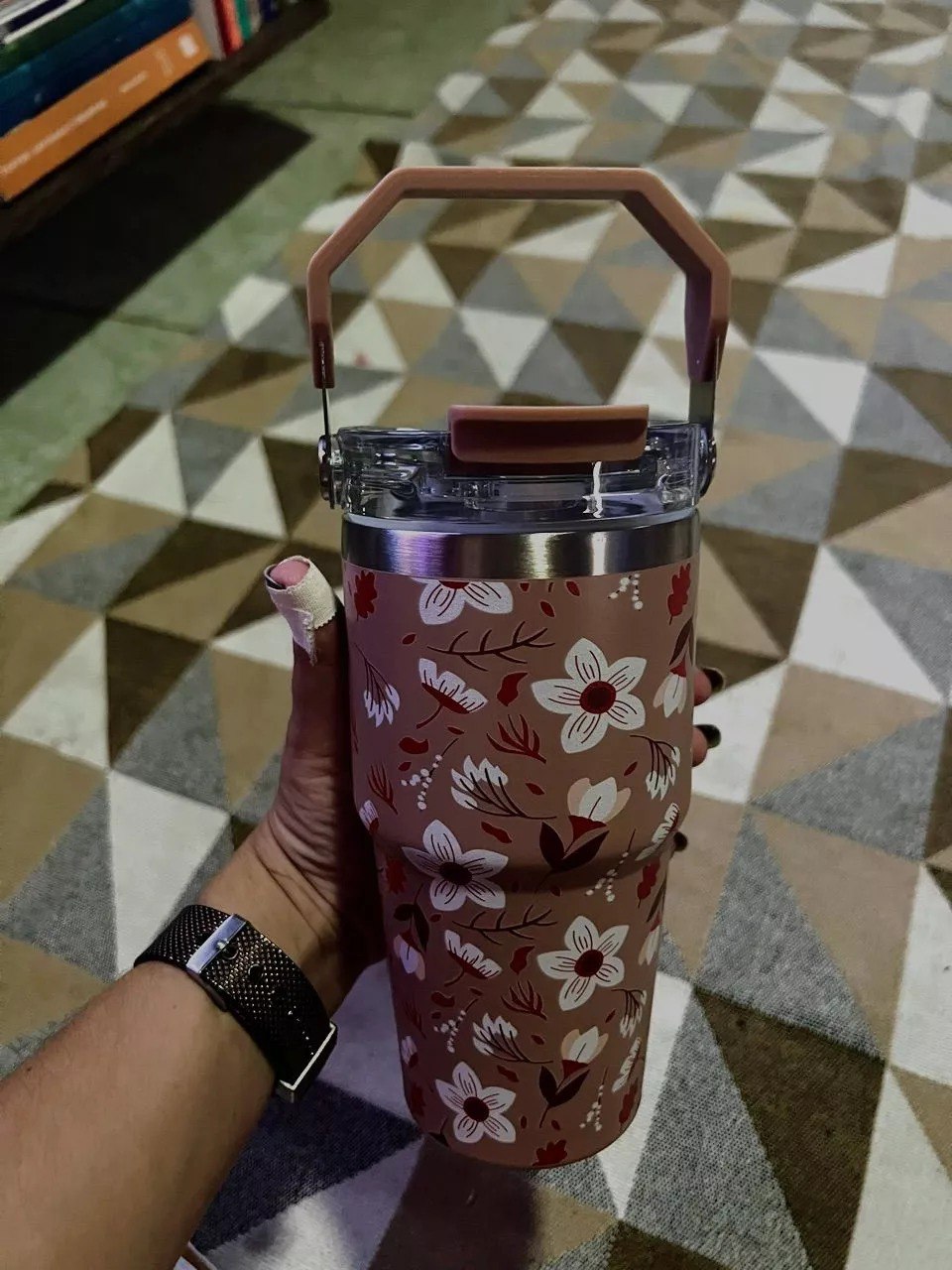 Garrafa Copo Térmico Inox Fitness Gelado Quente 600ml Água