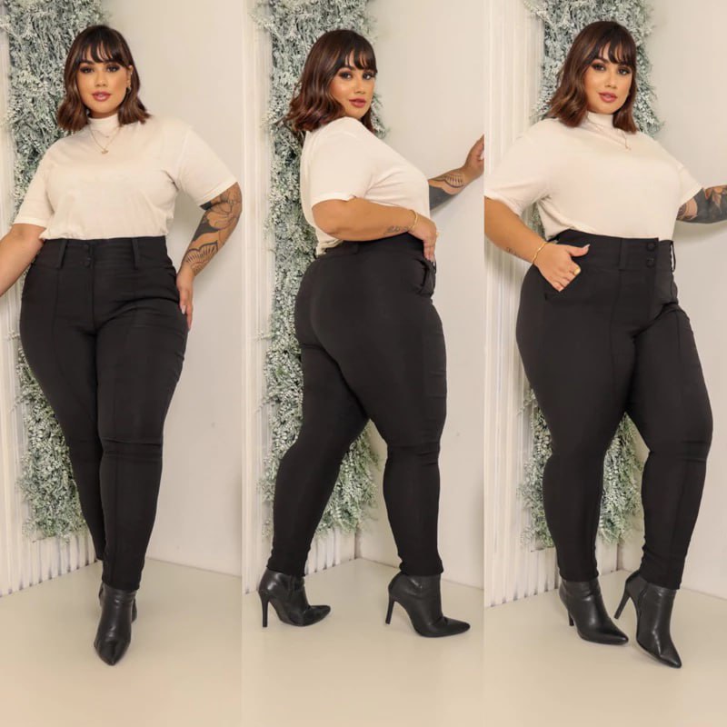 CALÇA ALFAIATARIA BENGALINE PLUS SIZE