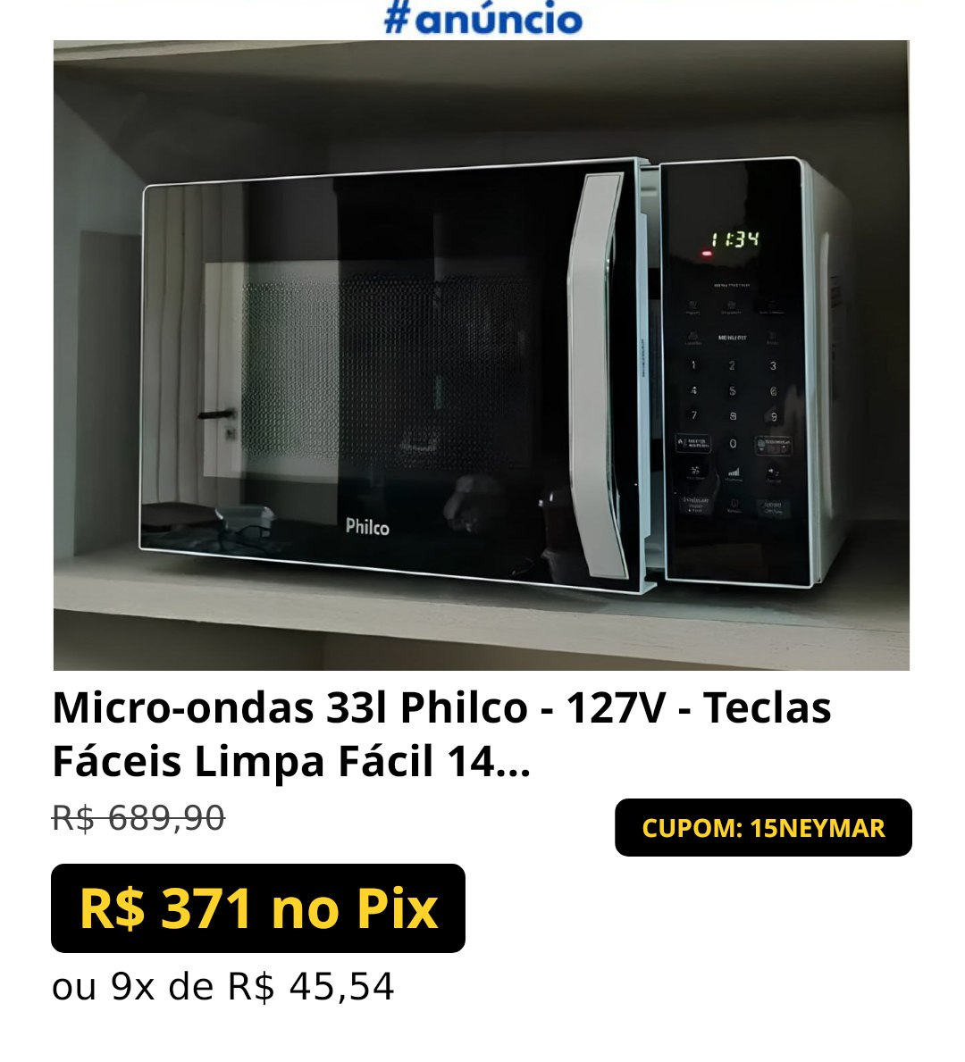 Micro-ondas 33l Philco
