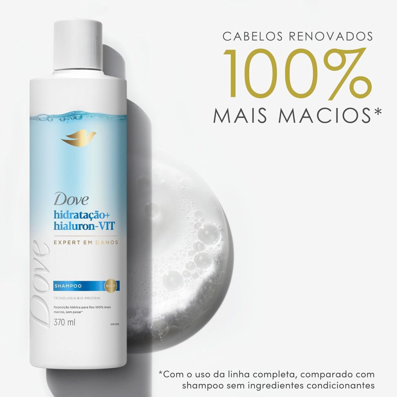 Dove Shampoo Hidratação + Hialuron-Vit 370ml
