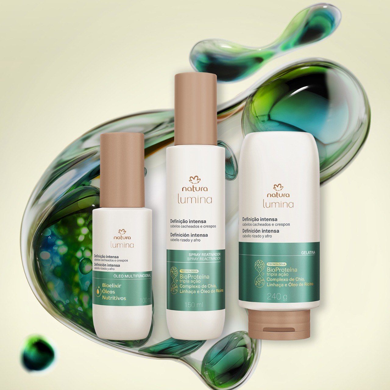 Kit Lumina Finalizadores para Cacheados e Crespos