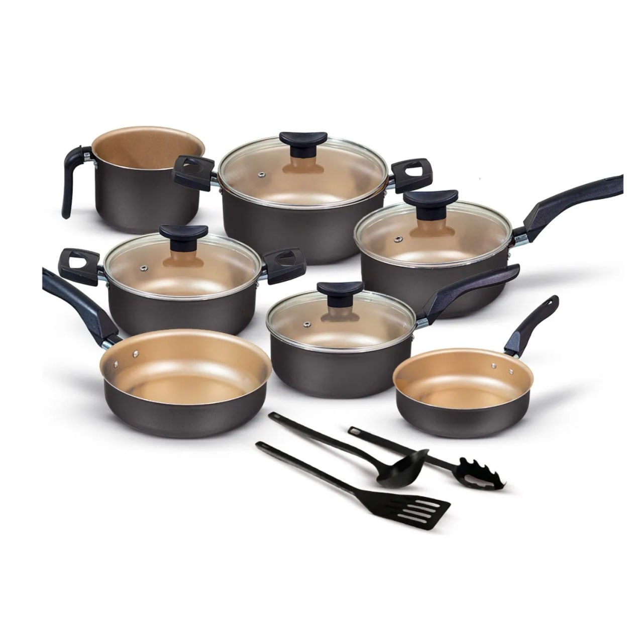 Conjunto Panelas Antiaderente 10 Peças Teflon Várias Cores