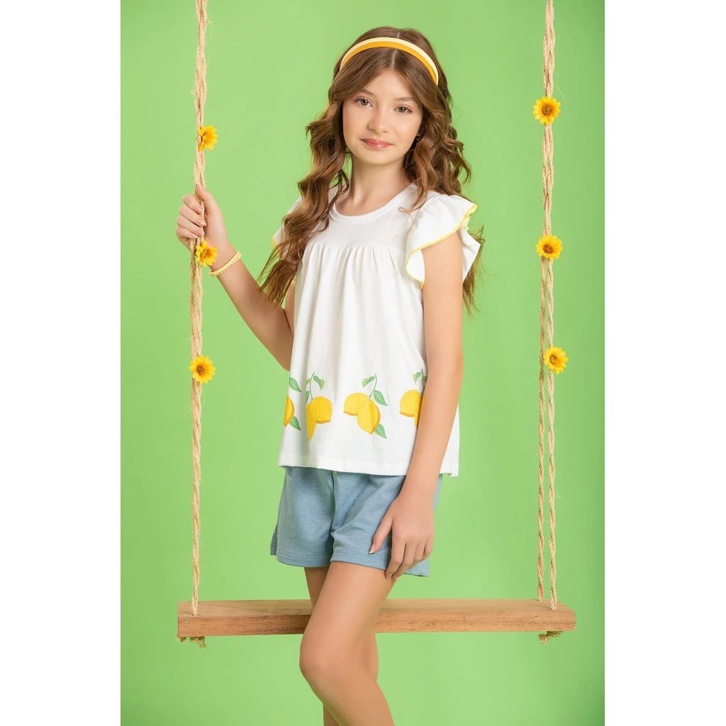 Conjunto Infantil Feminino Shiny Lemons
