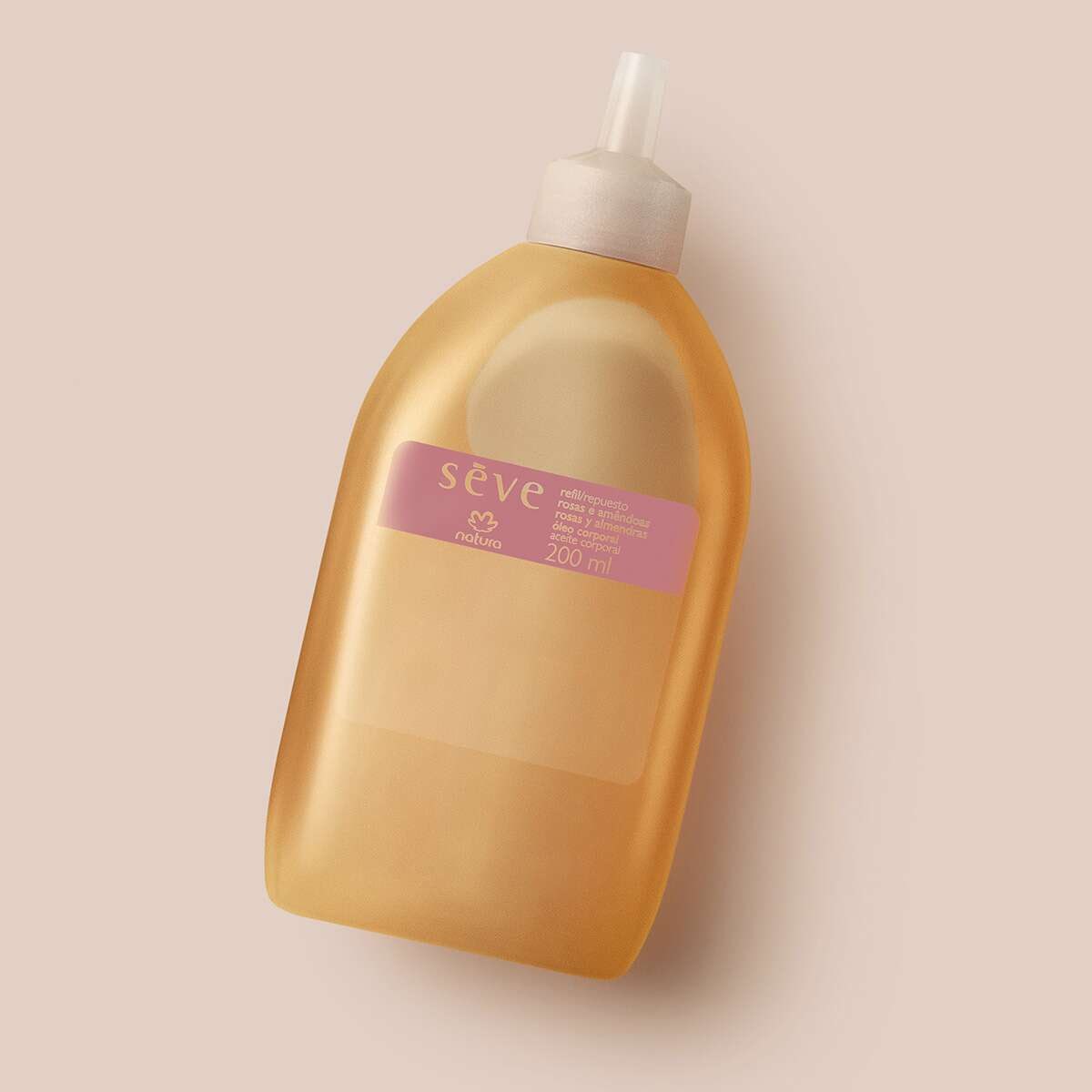 Refil Óleo Desodorante Corporal Sève Rosas e Amêndoas 200 ml